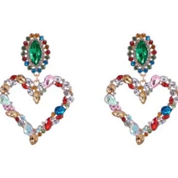 Akira Heart Multicolored Earrings - Picture 6 of 14